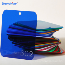advertisement supplier custom pmma cut high gloss dark blue plastic board translucent bule acrylic sheet